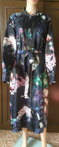 Beautiful Pure en Soie Robe Marina Rinaldi Femme, Black Rose Vert Couleur, Eu 29