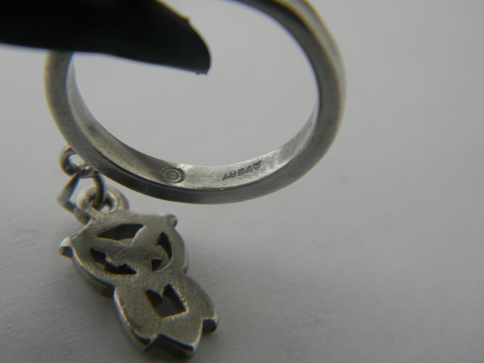 James Avery Retired OWL Dangle Charm Ring Size 3 Rare… Gem