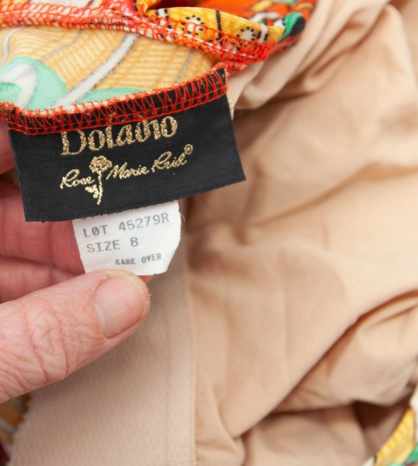 Traje de baño Doladio Rose Marie Reid talla 8 de colección años 70 de una pieza usado en excelente estado pluma naranja Foto 2 de 3