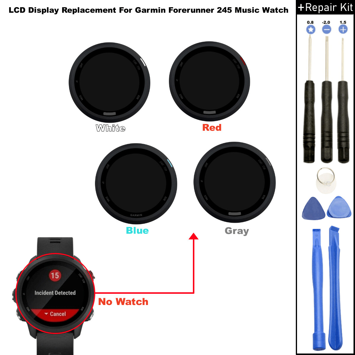For Garmin Forerunner 245 Music GPS Running Watch LCD Display Screen  Replacement