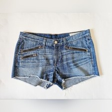 Rag  Bone 27 denim jean shorts low rise zipper detail