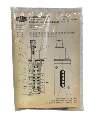 NEW SEALED HERION 0565513 SPARE PARTS SET FOR VALVE NOS QTY