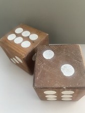 Dice Wood Handmade Jumbo Wooden Dice Set Of Two