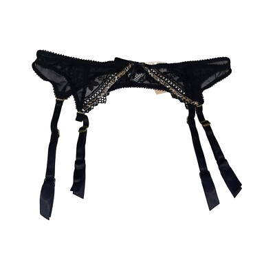 leopard print garter belt NEW! Victoria's Secret Black Garter Belt Leopard Print Women's Size XS  Small