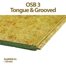 OSB 3 Tongue and Groove Floor Board - 2400mm x 600mm 18mm