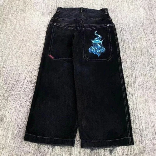 Unisex JNCO Hip-Hop Baggy Freizeit Skateboard Denim Retro weites Bein Hose 2025 - Bild 14 von 39