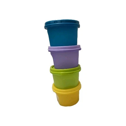Tupperware MM Round 1 Set Of 4 Dry Storage containers Masala Storage - Image 2 of 4