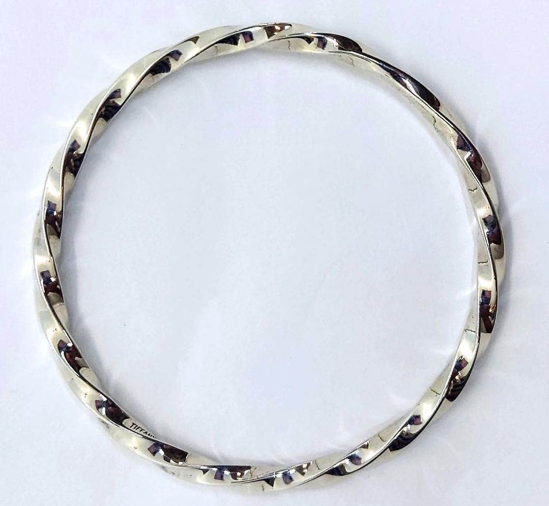 Tiffany Twisted Silver Bangle Sv925 Used 11074 Used From Tiffany Twisted Silver Bangle Sv925 Used 11074 Used From