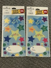 Vintage Hallmark Celebration Stickers 2 New Packs 4 Sheets