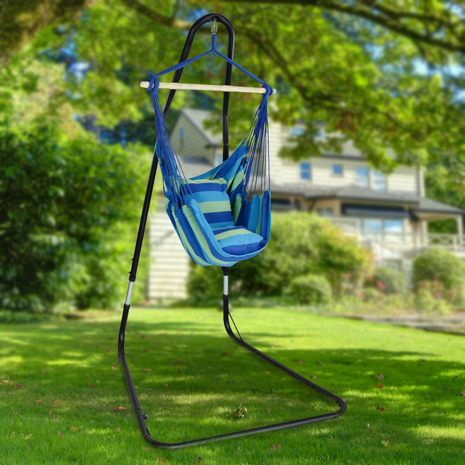 Sorbus® Adjustable Hanging Hammock Chair Swing & Stand, 1 Person, 330 Pound Capa - Image 2 of 4