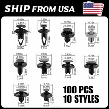 100Pcs Bumper Clips Retainer Auto Car Rivets Fastener Fender Push 9 8 7 6mm