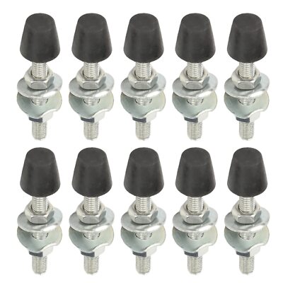 10PCS M5x46mm Carbon Steel Toggle Clamp Screw Rounded Spindle Tip Assembly