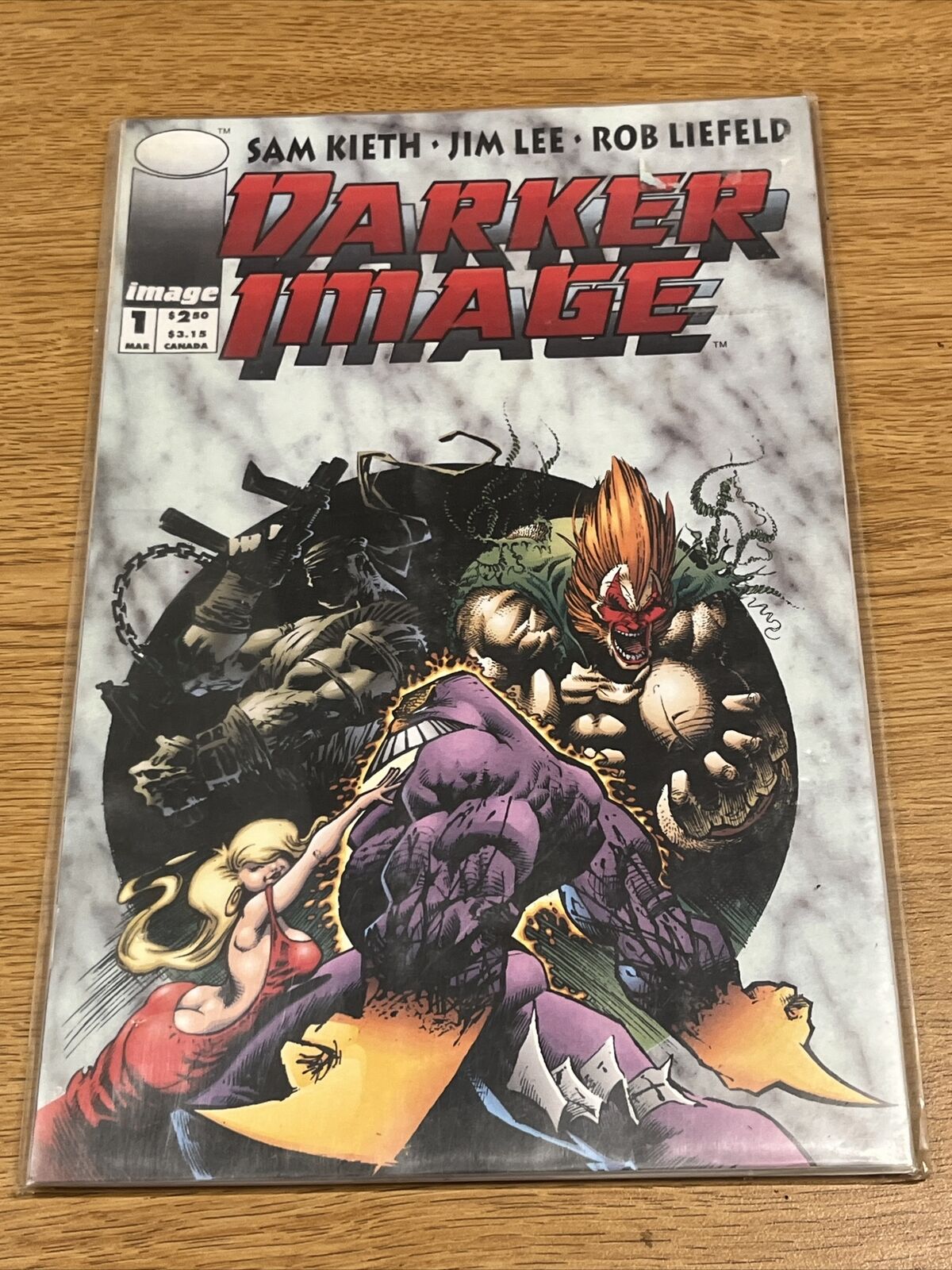 Darker Image Issue # 1 SEALED w Bloodwulf trading card (VF) 1993 Image Comics
