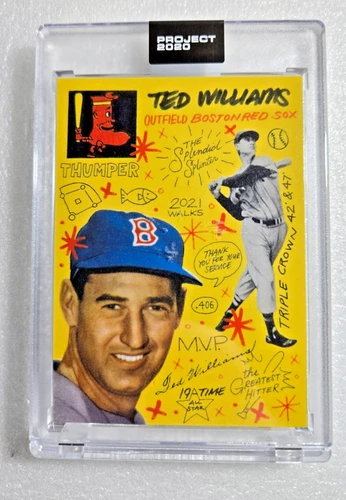 Topps Project 2020 #370 Ted Williams - Sophia Chang PR 1734  with Box