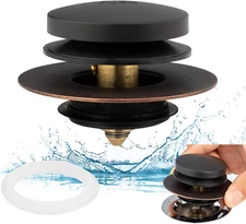 Universal Bathtub Drain Stopper - Oil Rubbed Bronze EZ Installation