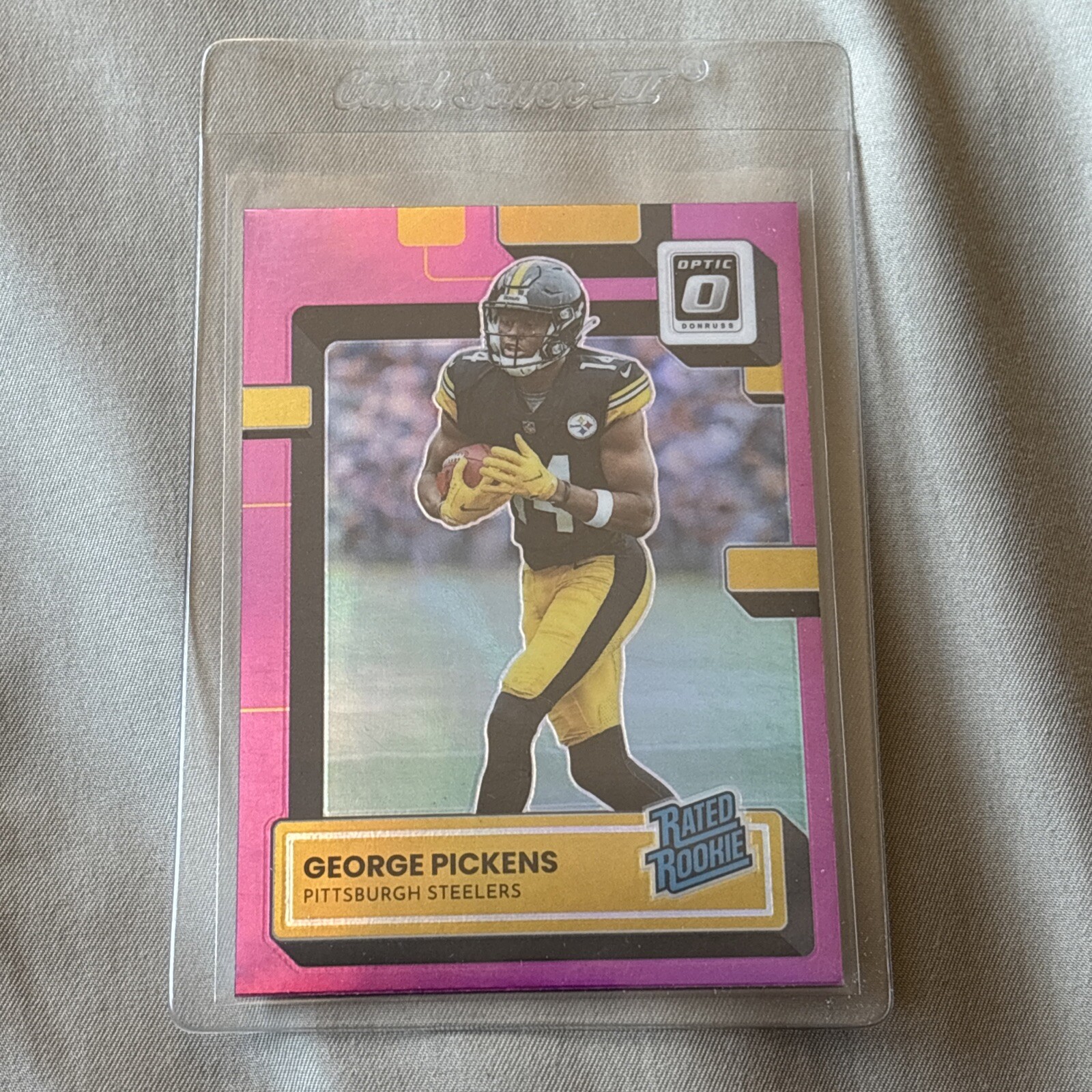 2022 Panini Donruss Optic - Rated Rookie Pink Prizm #223 George Pickens (RC)