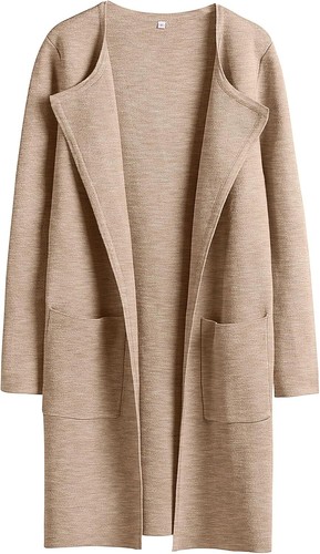 Women's Open Front Knit Lightweight Cardigan Coatigan Sweater Lady Jacket Coat