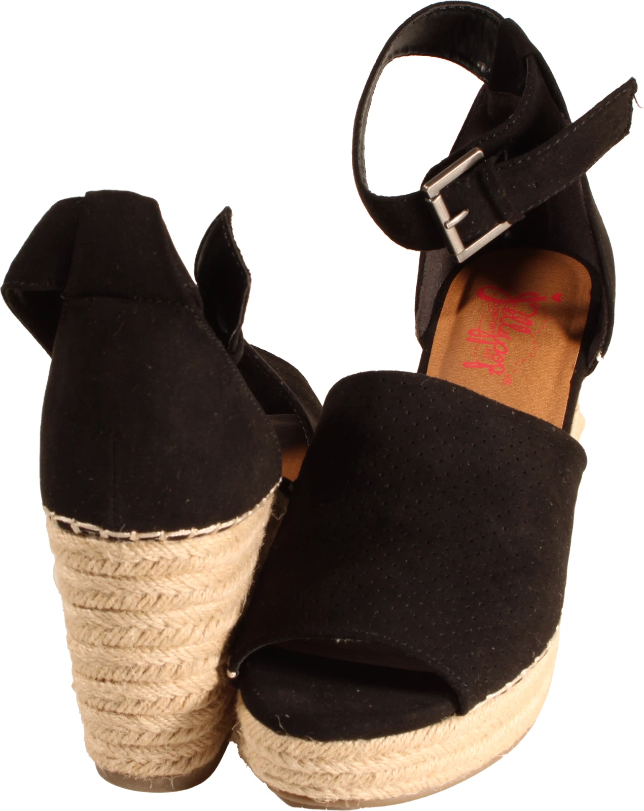 Jellypop Ravishing Womens Wedge Sandal Black US Size 8 M