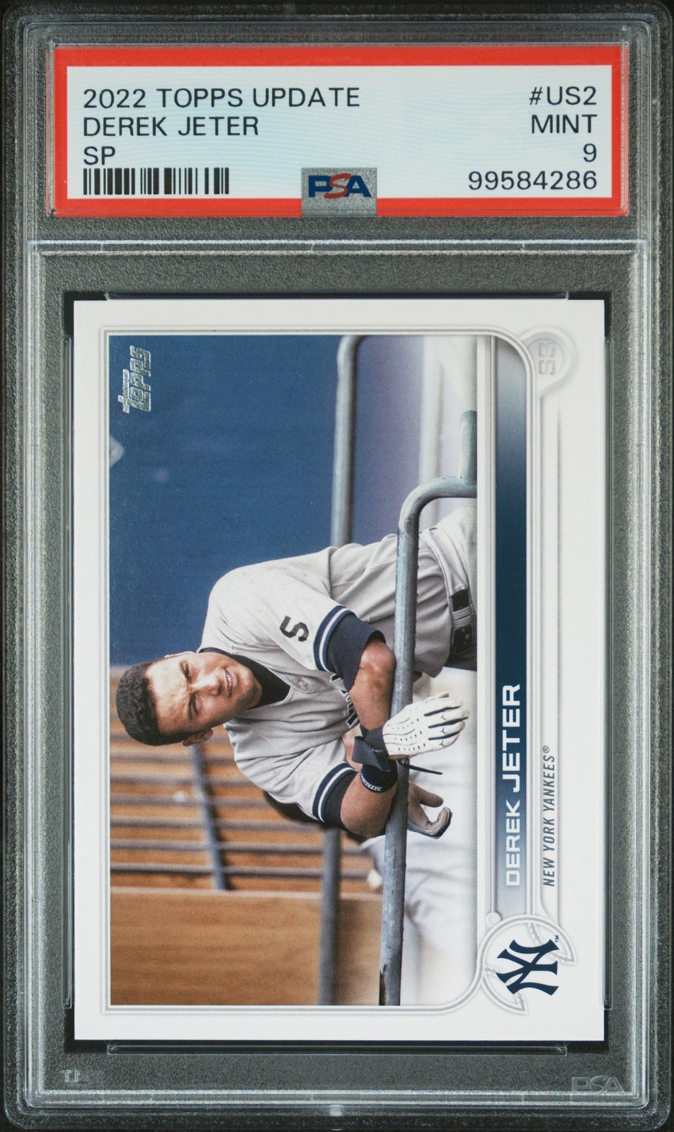 2022 TOPPS UPDATE SP #US2 DEREK JETER PSA 9