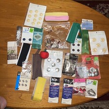 Lot of Vintage Sewing Supplies -buttons, Ribbon more