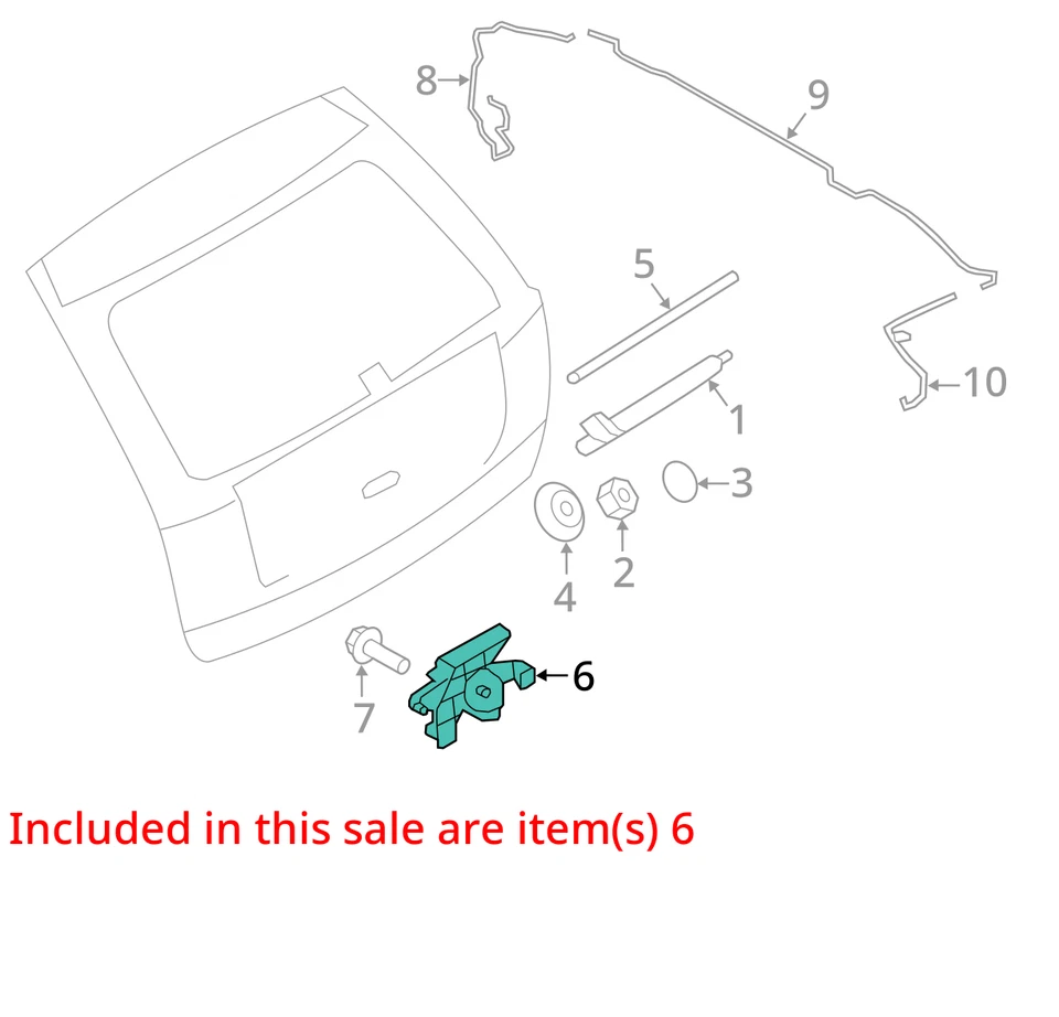 Motor limpiaparabrisas trasero Ford Edge 2012 fabricante de equipos originales 175 k millas - LKQ410681416 Foto 4 de 4