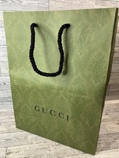 GUCCI Shopping Gift Bag 13 X 10 X 6  Green