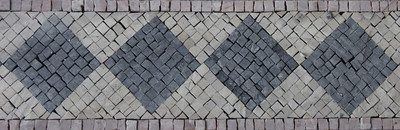 Rhombus Diamond Simple Marble Mosaic