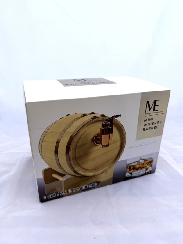 Modern Expressions 1 Set Brown Mini Whiskey Barrel - 800ML Unopened Box 