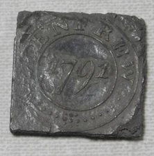 1791 Renfrew Presbyterian church communion token