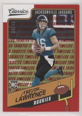 2021 Classics Rookies Timeless Tributes Red 34/75 Trevor Lawrence Rookie RC 0f76