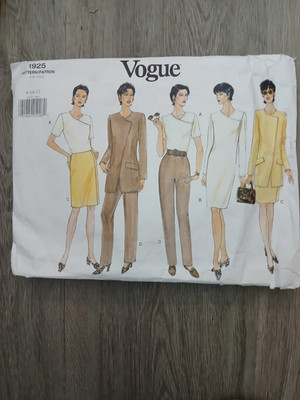 Vogue Patterns 1925 Women s Jacket Dress Top Skirt Pants Sewing Pattern 8-10-12