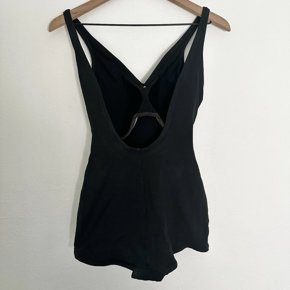 Vintage JANTZEN Swimsuit 1960's Womens 14 One Piece Black Retro Pinup Dress - Image 3 of 4