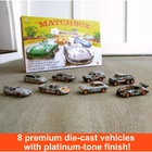 Matchbox Die-Cast Cars 1:64 Scale 70th Anniversary Platinum-Tone Finish (8 Pack)