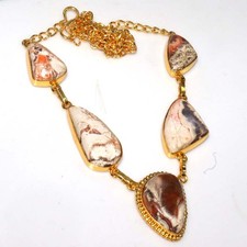 Decent Money Agate Golden Plated Necklace 19