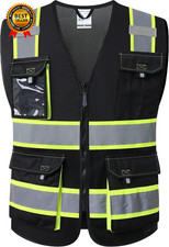 Hi Vis Reflective Safety Vests for Men Women High Visibility Vest with Pockets