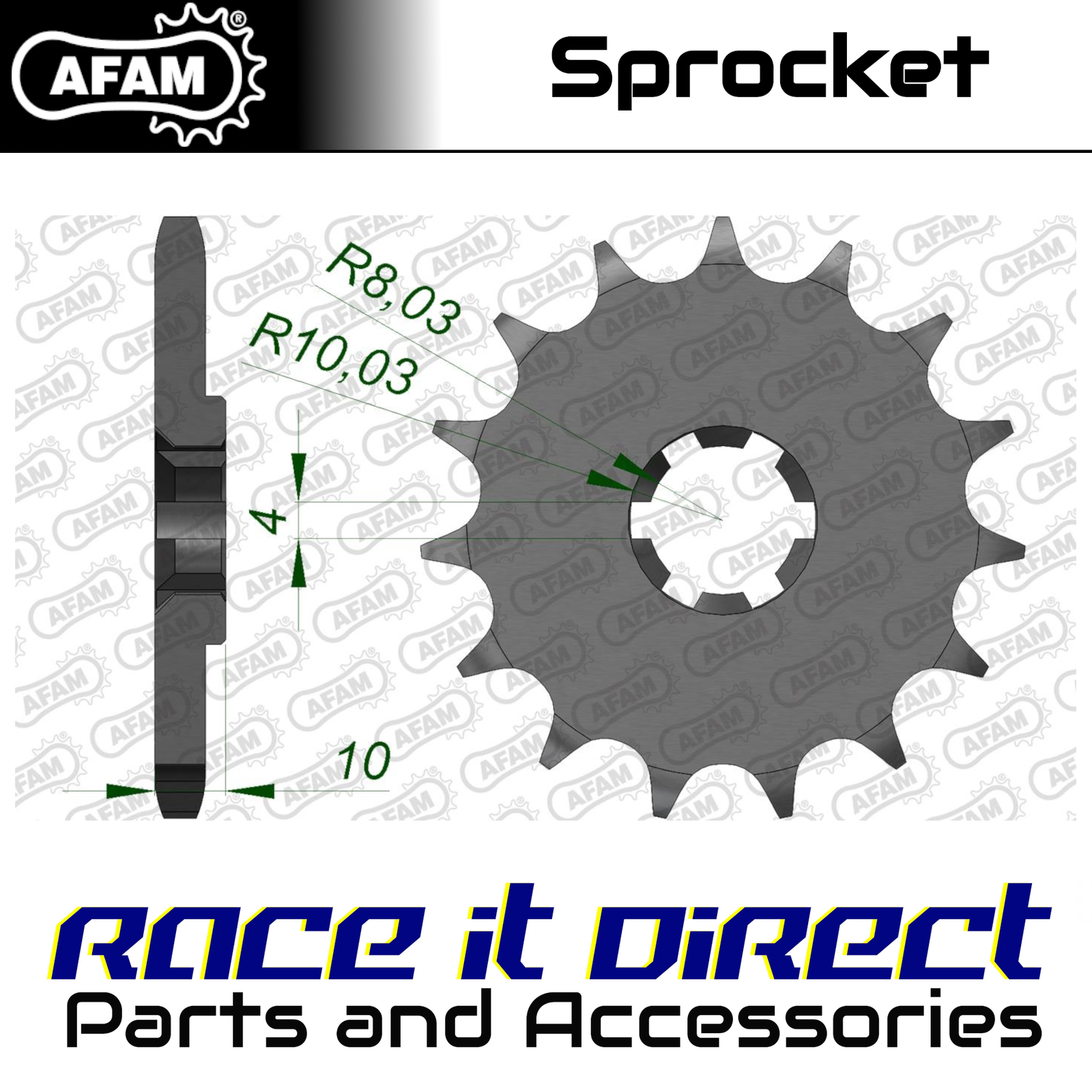 Sprocket for HYOSUNG GS 125 1995-1998 14T Front AFAM