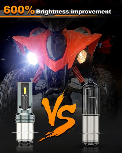 For Honda Foreman 400 450 1997 1998-2004 LED Headlight Kit H6M 6000K White Bulbs - Picture 6 of 8