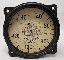 Piper Cub Cream Face Air Speed Gauge - J3 - Rare! Piper Cub Cream Face Air Speed Gauge - J3 - Rare!