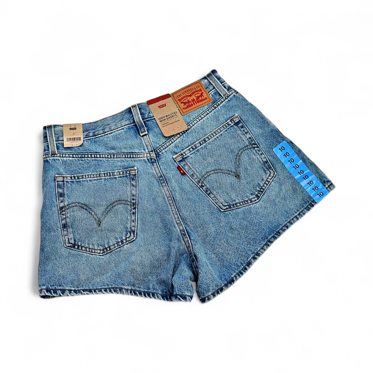 Levi's Women's High-Waisted Denim Mom Shorts (Size 30 W10) Light