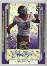 2021 Leaf Metal Draft Purple Marble 26/30 Caleb Farley #BA-CF1 Auto 0i5i