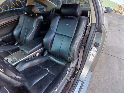 03-04 INFINITI G35 Coupe Driver Front Seat Black Leather OEM 87450AM30A