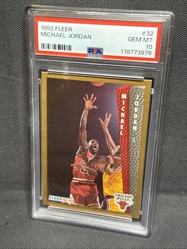 1992 FLEER #32 MICHAEL JORDAN PSA 10 GEM MINT!!! ICONIC CARD!
