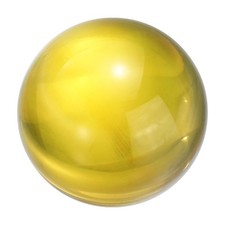 20mm/0.8" Crystal Sphere Ball Glass Solid Ball for Decoration, Gold Yellow