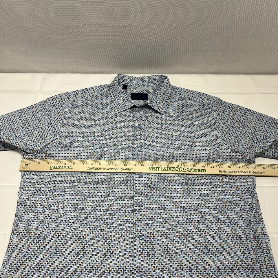 David Donahue XXL 100% Cotton Short Sleeve Kissing Fish Shirt XXL S/S Button - Image 4 of 4