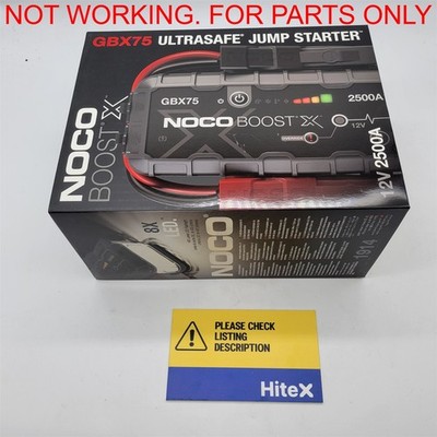 NOCO Boost X GBX75: 2500A UltraSafe Jump Starter   12V [GBX75] -NOT WORKING-