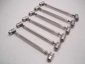 6 NASCAR ALUMINUM REAR SPOILER MOUNTS BRACES ADJUSTERS RACE CITY MACHINE #443