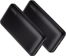 2 Pack Miady 10000mAh Dual USB Portable Charger Fast Charging Power Bank USB NEW