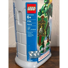 LEGO Knights Kingdom 8784 Rascus Green Knight Figure with Canister Manual Cards