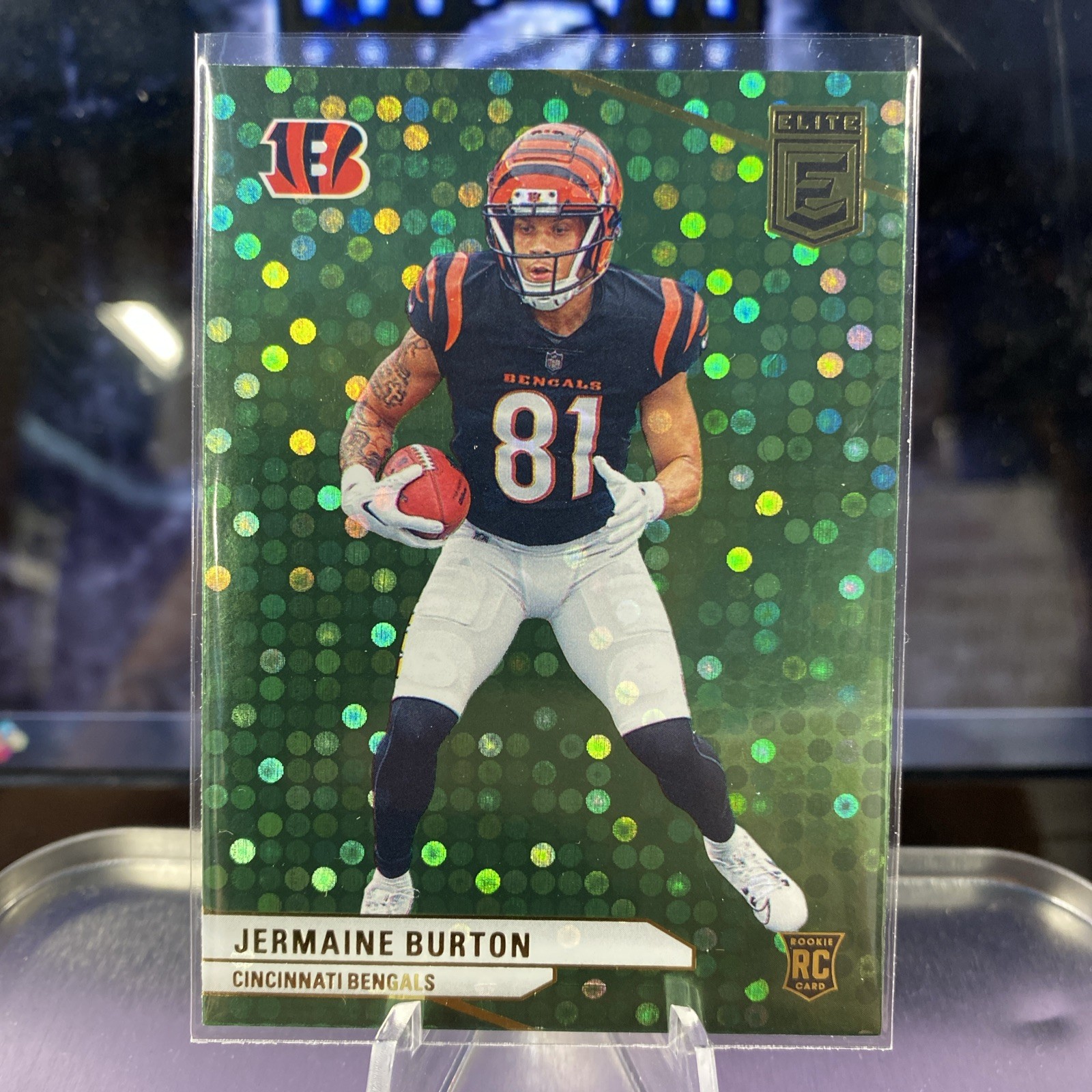 2024 Panini Donruss Elite - Rookies Green Disco #176 Jermaine Burton (RC)