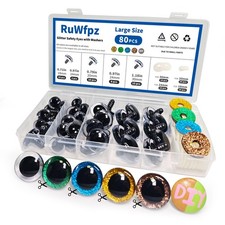 Glitter Safety Eyes for Crocheting Amigurumi 18-30mm - 4 Colors Stuffed Croch